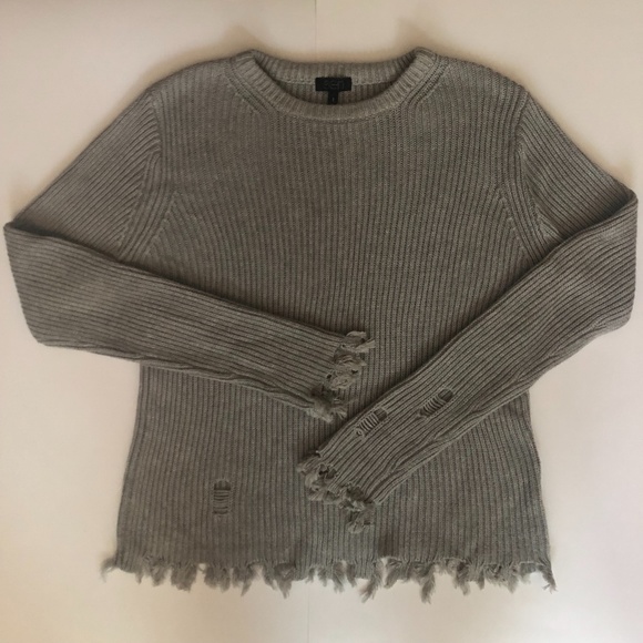 SEN1 Distressed, Cashmere Blend, Ribbed Sweater small to med fit - Picture 1 of 12